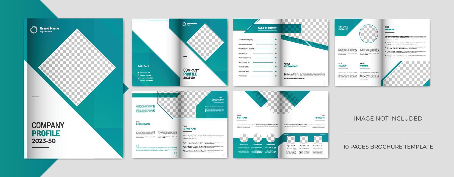 profesional empresa perfil folleto modelo diseño, corporativo negocio brocure vector, imprimible empresa folleto modelo diseño vector