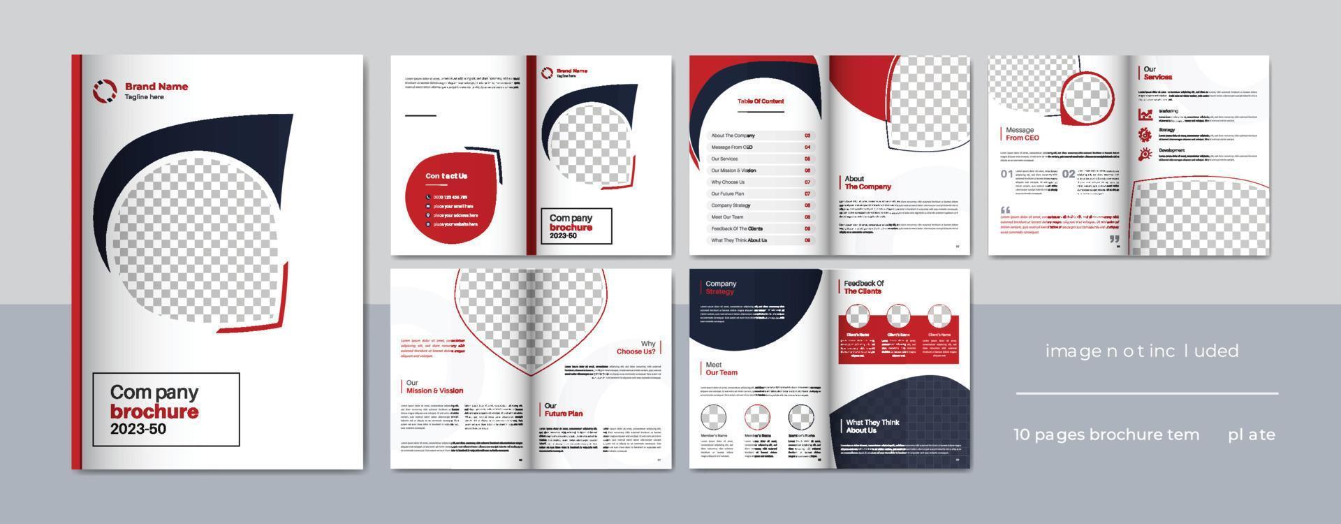 profesional empresa perfil folleto modelo diseño, corporativo negocio brocure vector, imprimible empresa folleto modelo diseño vector