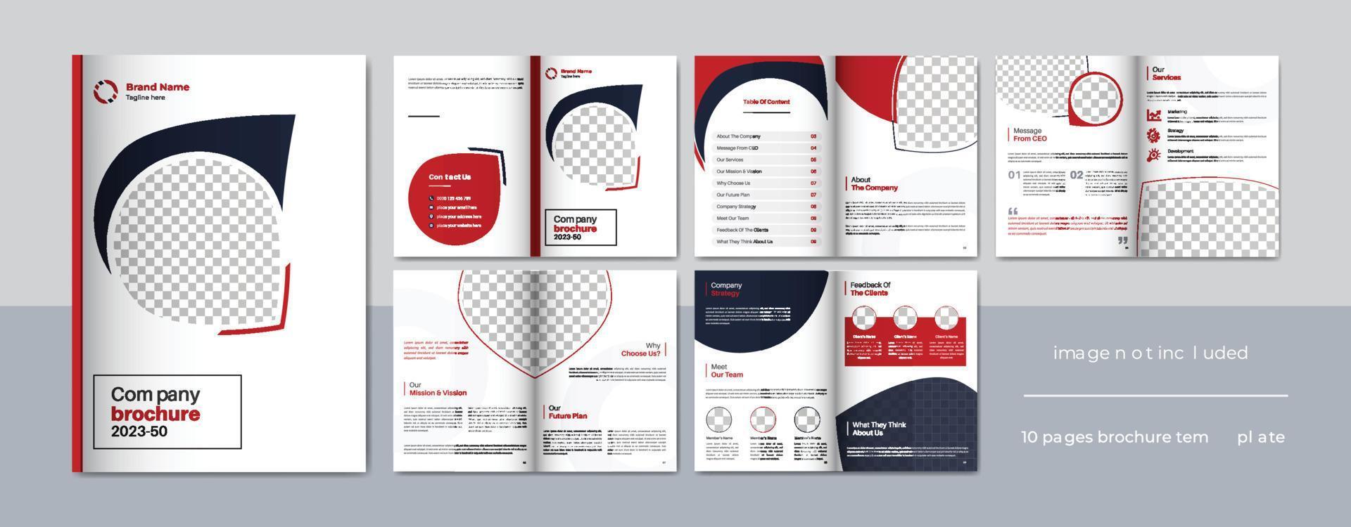 Professional company profile brochure template design, corporate business brocure vector, printable company brochure template design vector