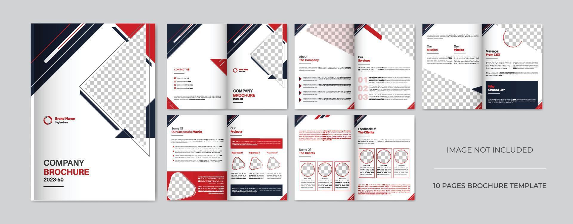 Professional company profile brochure template design, corporate business brocure vector, printable company brochure template design vector