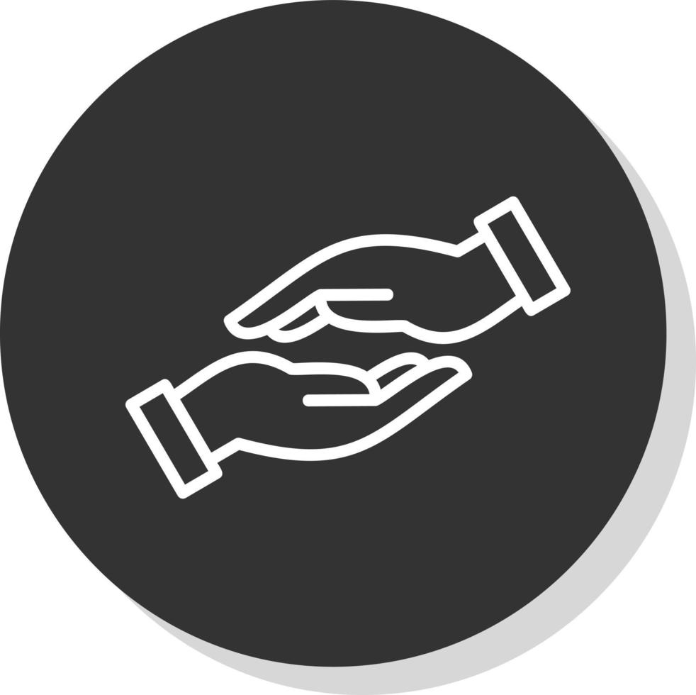 Helping Hand Vector Icon Design