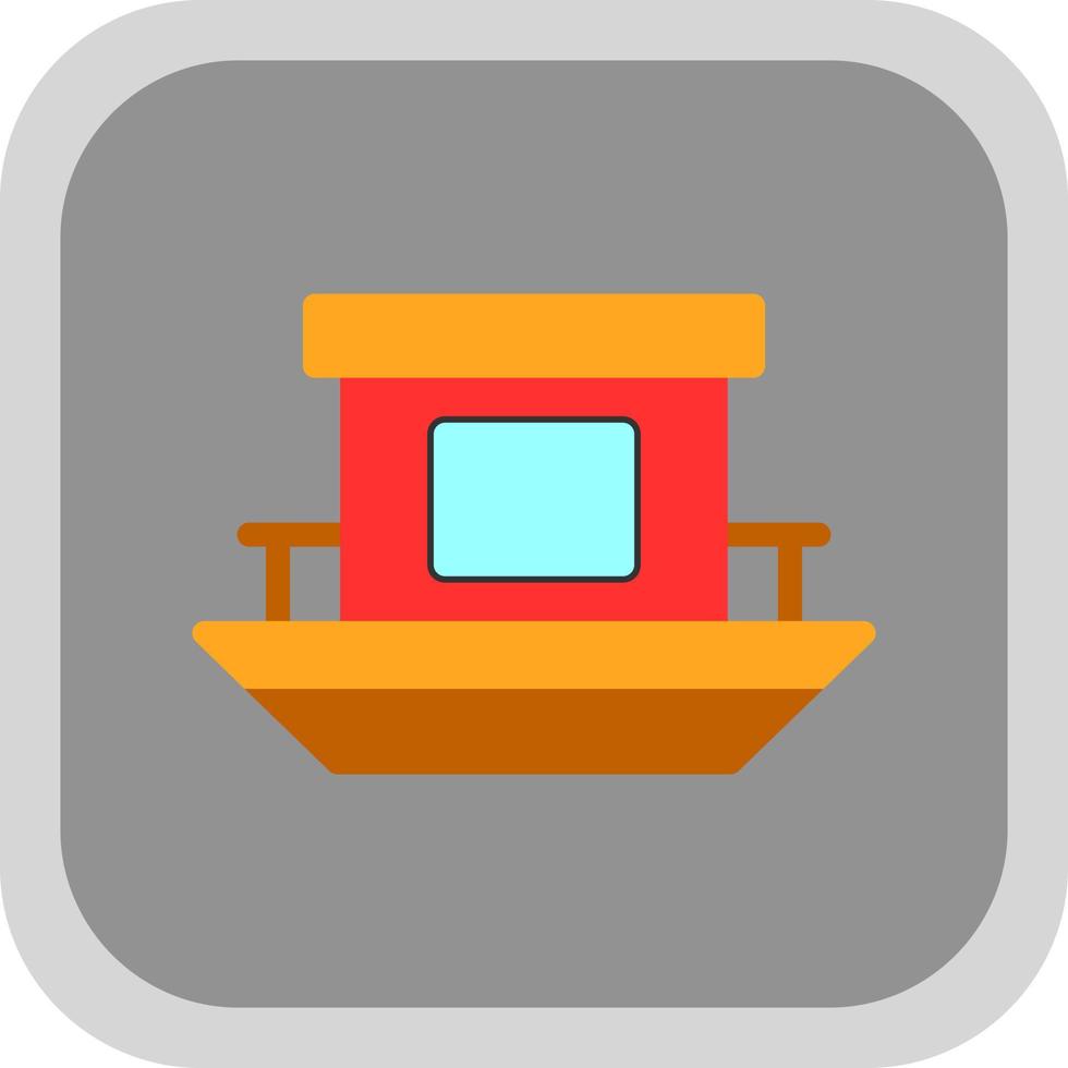 Houseboat Vector Icon Design