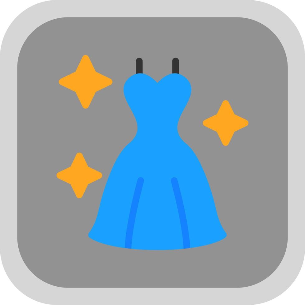 Wedding Dress Vector Icon Design