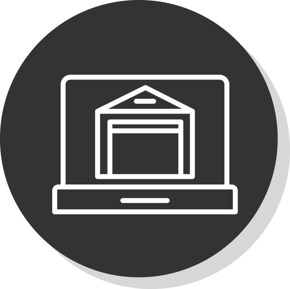 Online Warehouse Vector Icon Design