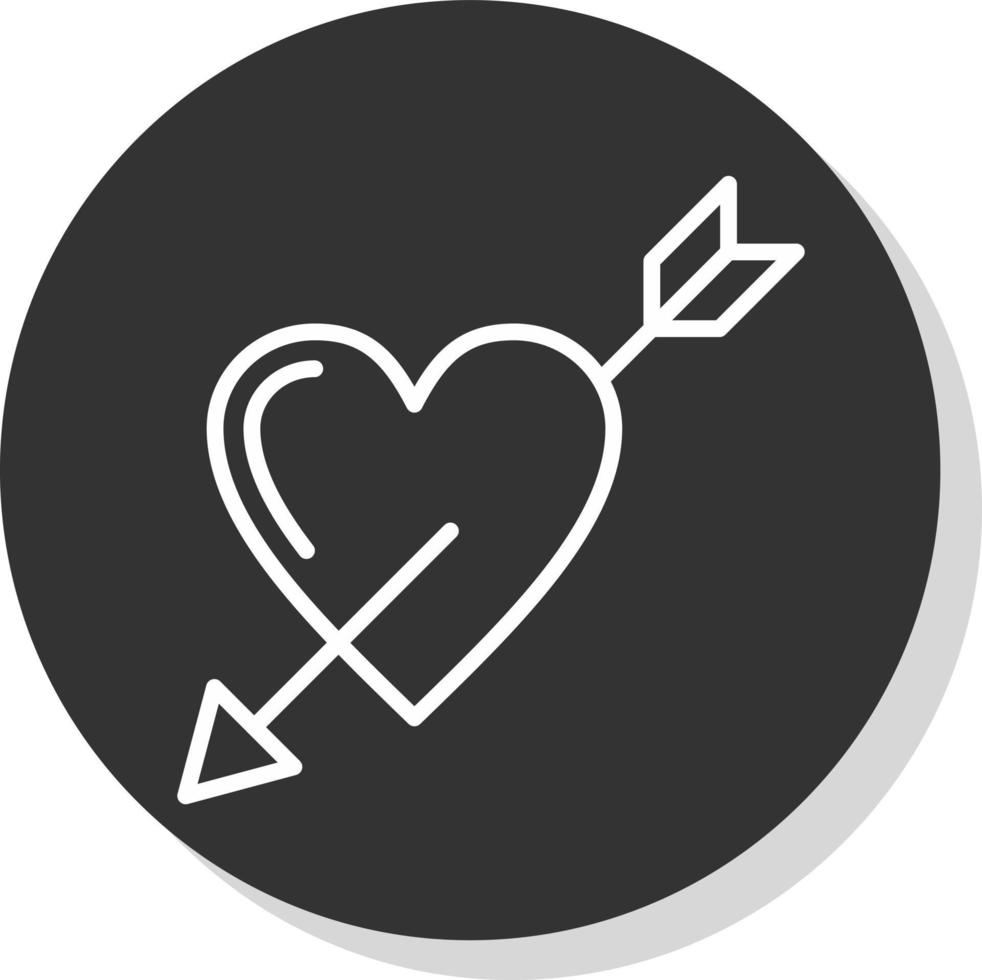 Heart Arrow Vector Icon Design