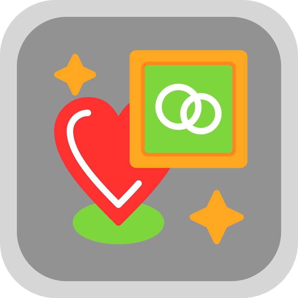 Wedding Location Vector Icon Design