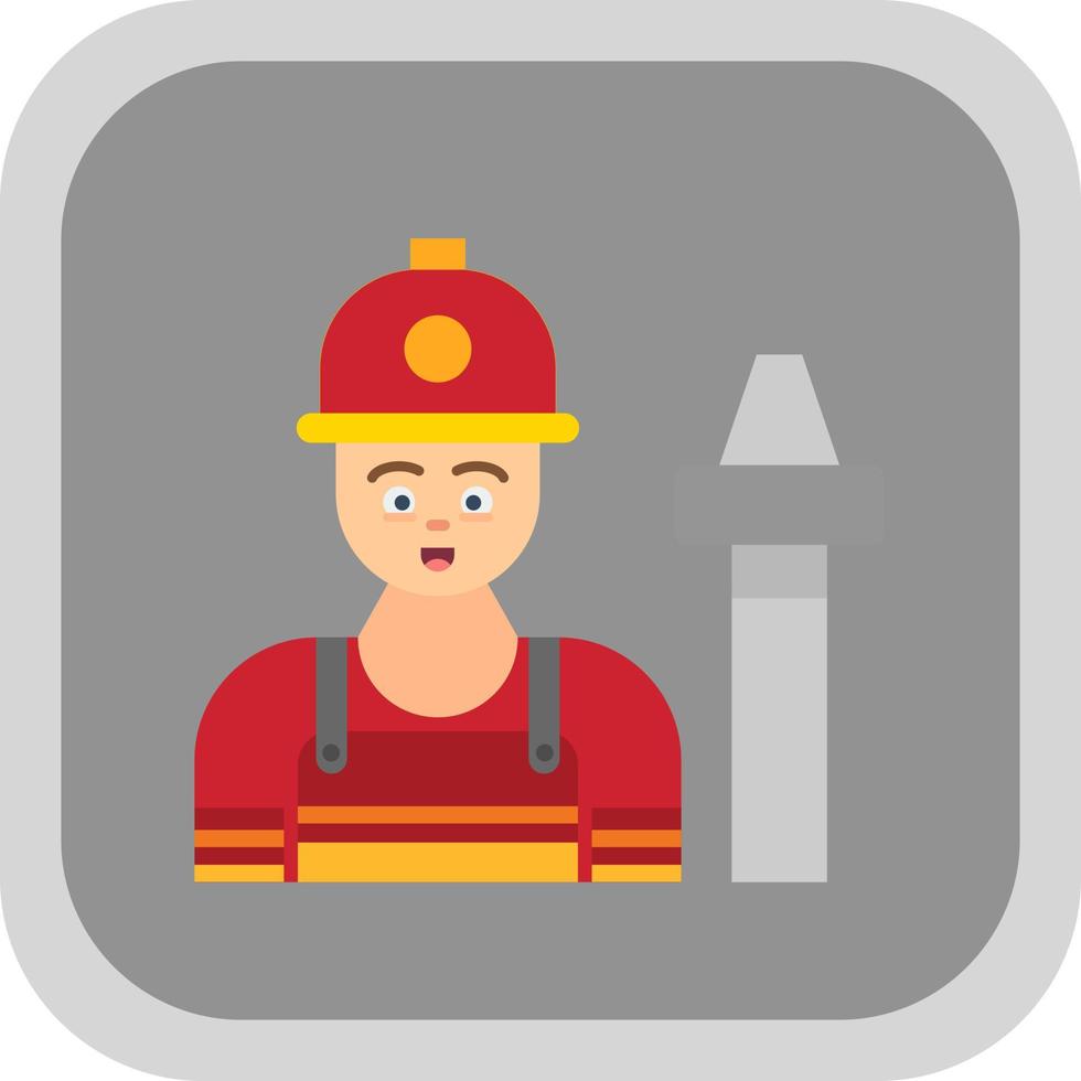 Fireman Vector Icon Design