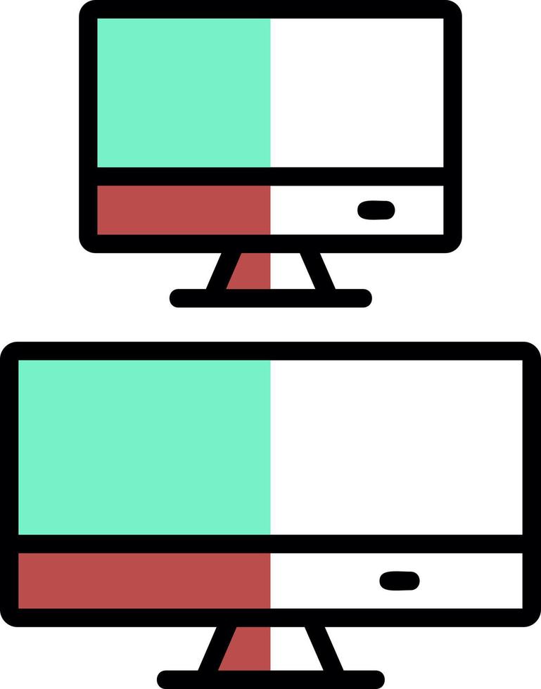 diseño de icono de vector de monitores