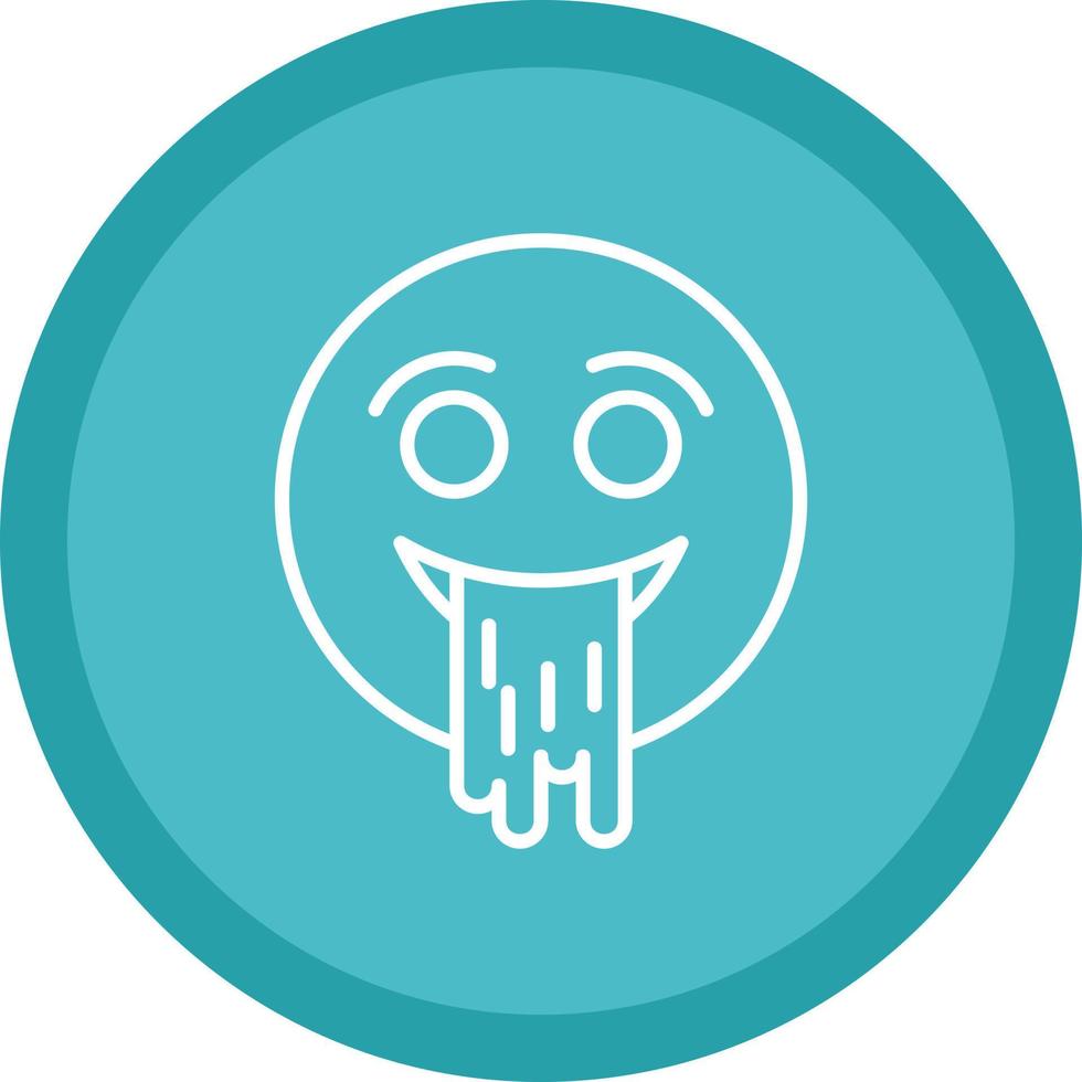 Face Vomiting Vector Icon Design