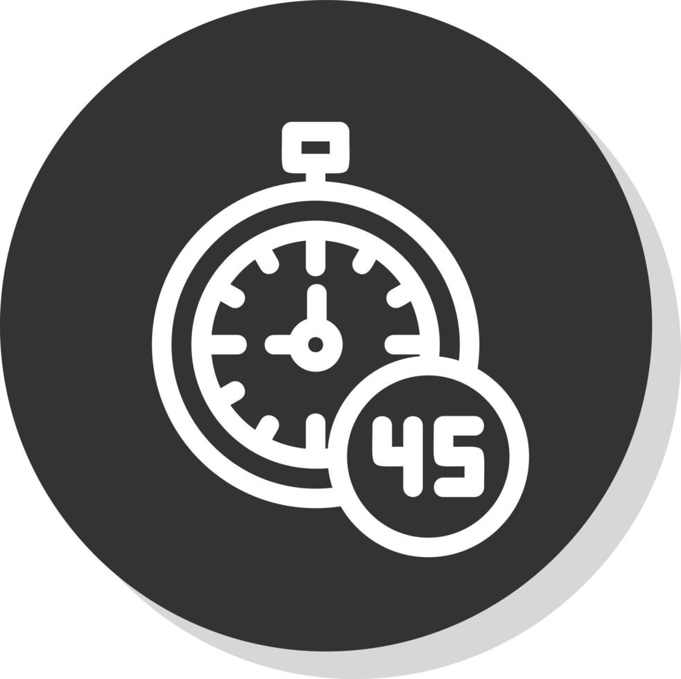 45 Minutes Vector Icon Design