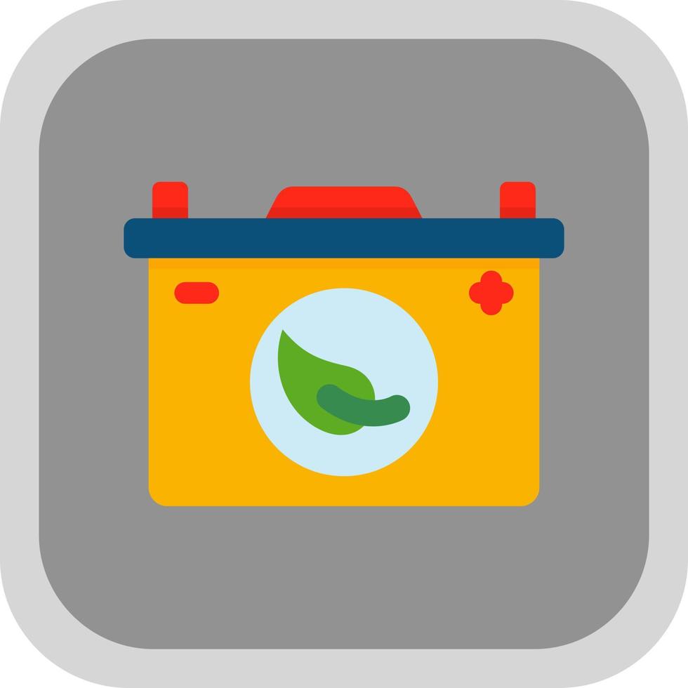 Eco Battery Vector Icon Design