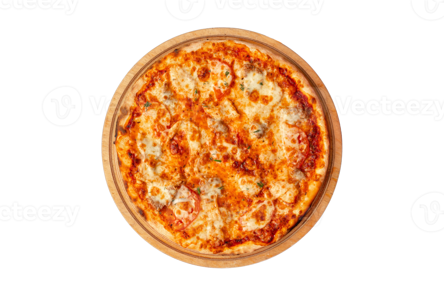 viandes Pizza isolé sur une transparent Contexte png