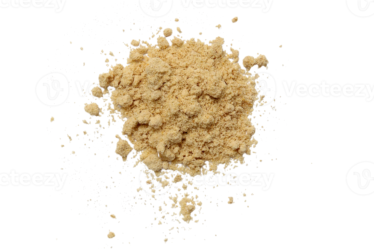 Beige crushed makeup isolated on a transparent background png