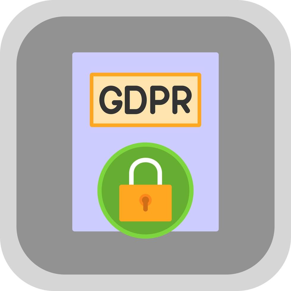 diseño de icono de vector de política gdpr