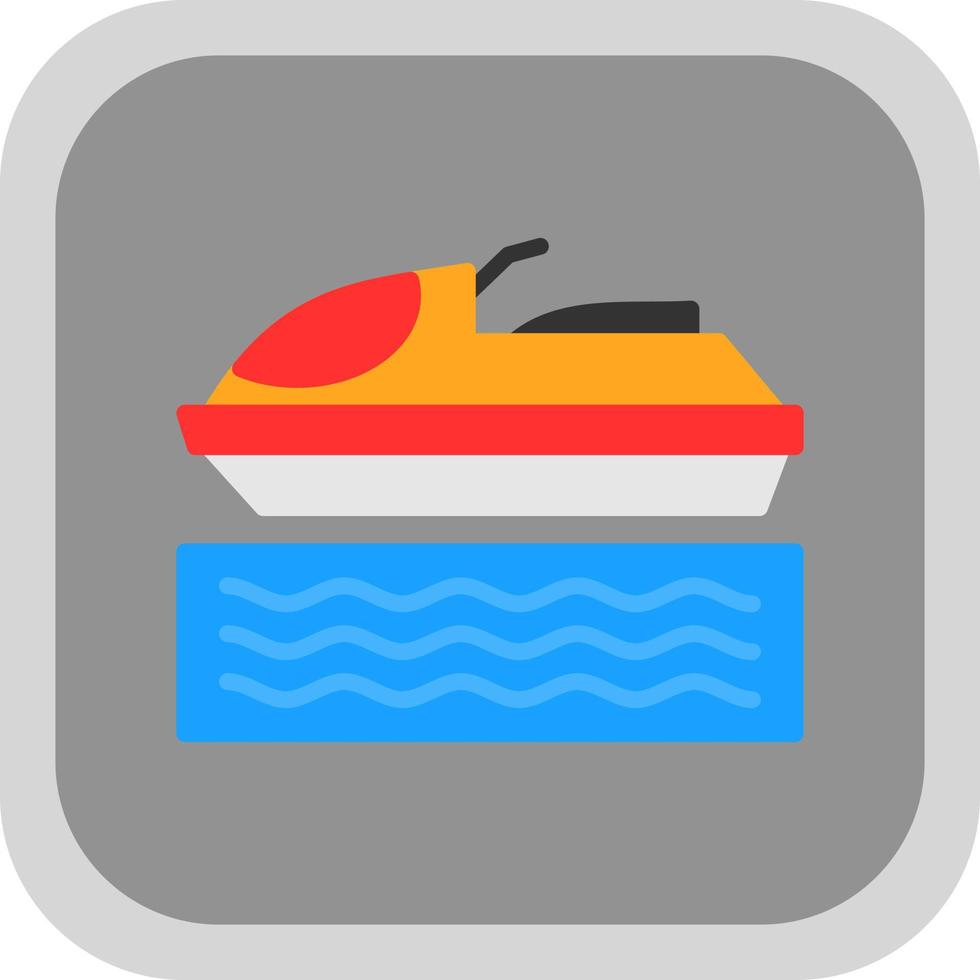 Jet Skiing Vector Icon Design