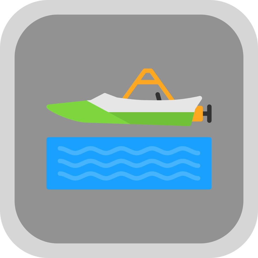 Jet Sprint Boat Racing Vector Icon Design
