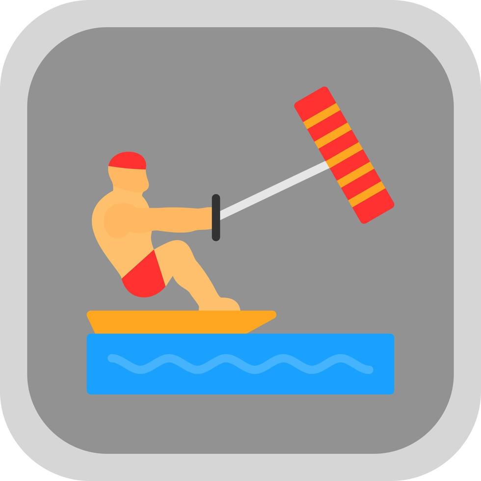 Kitesurfing Vector Icon Design