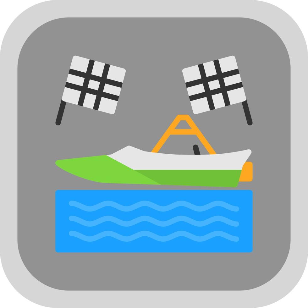Powerboat Racing Vector Icon Design