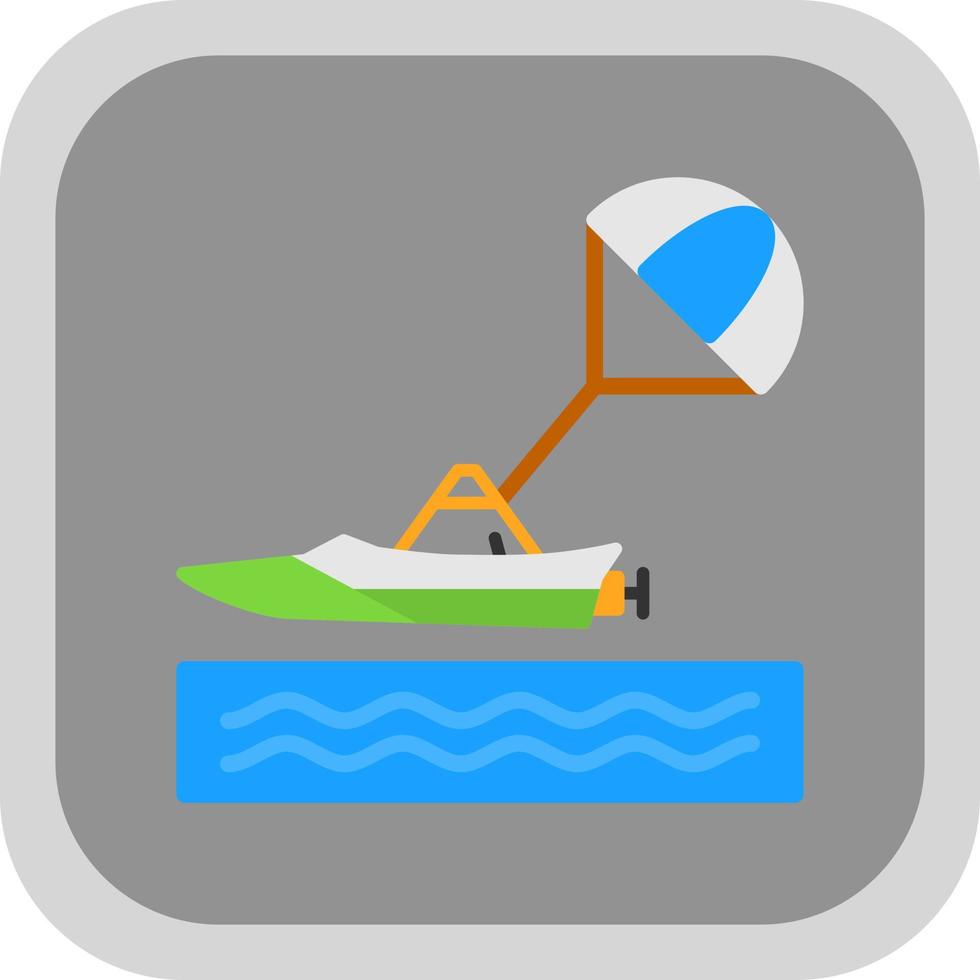 Parasailing Vector Icon Design