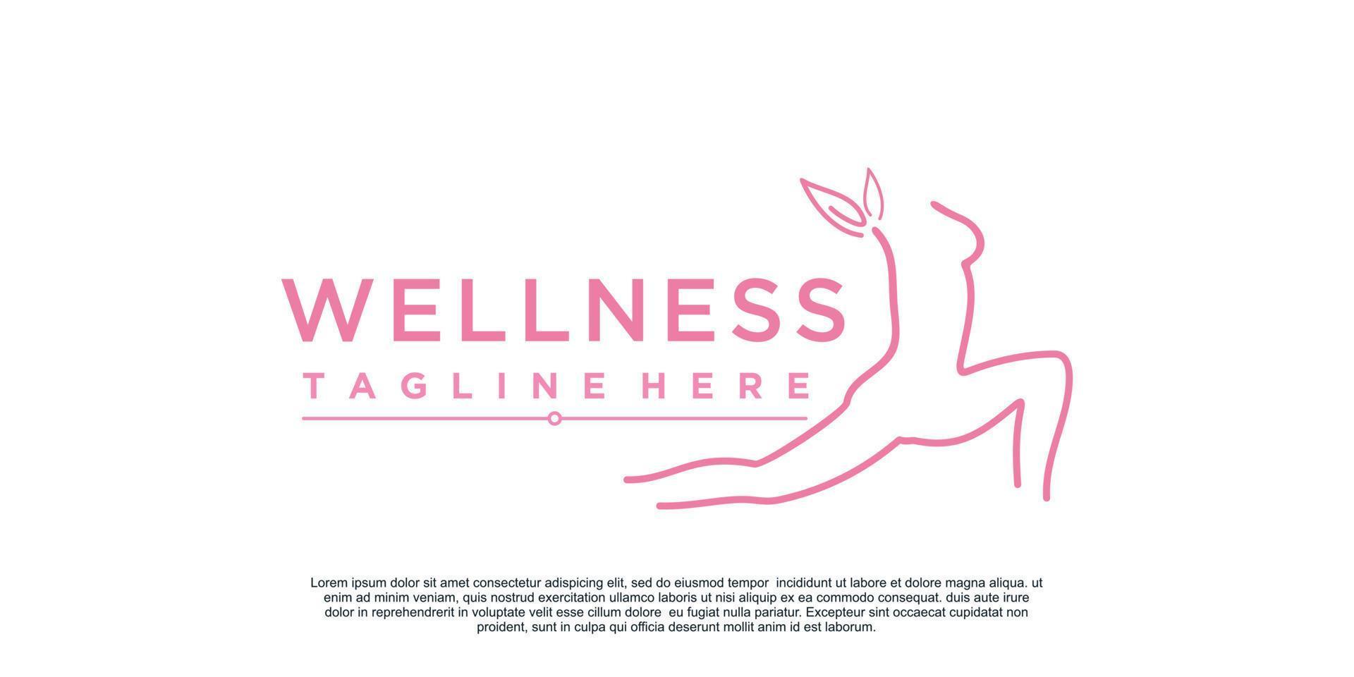 Woman health logo design and woman slim body unique concept Premium Vector Part 1