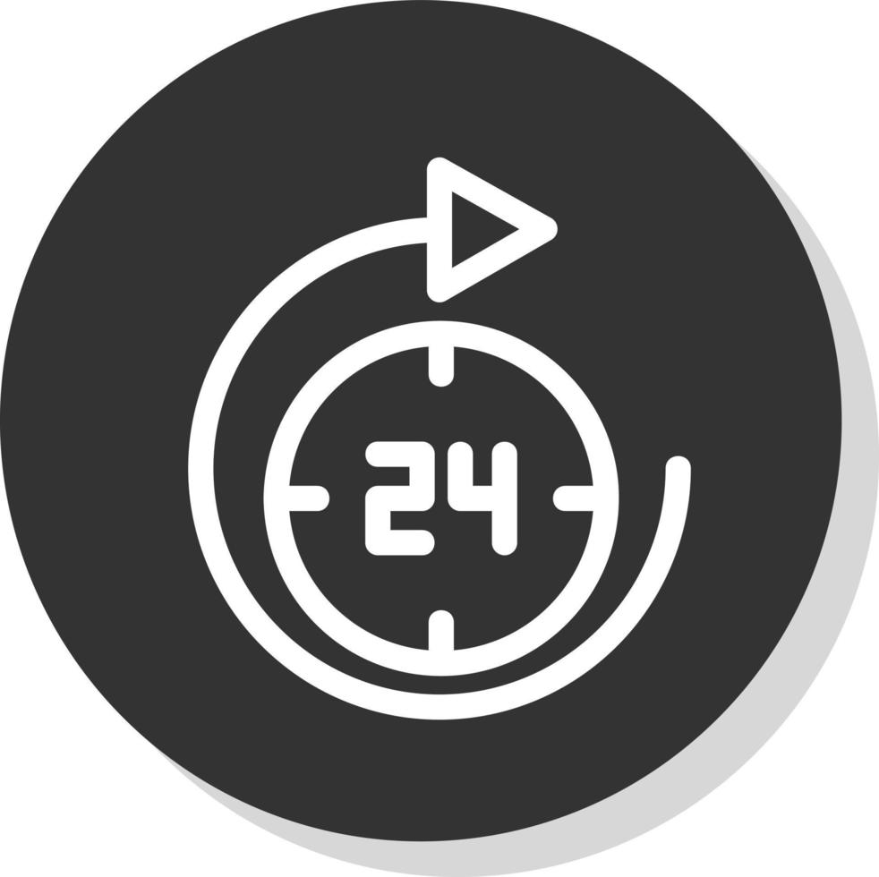 24 Hours Vector Icon Design