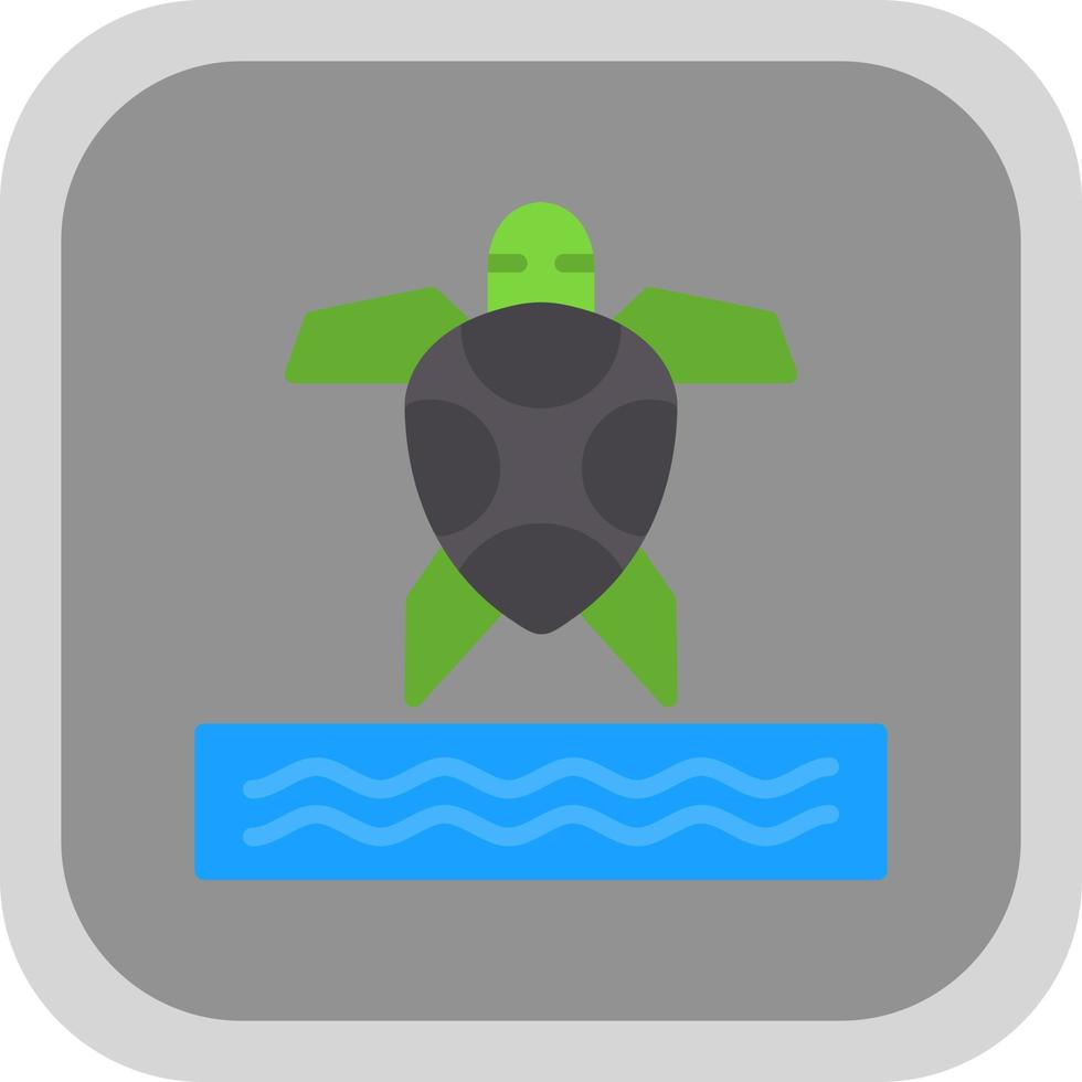 Sea Turtle Vector Icon Design