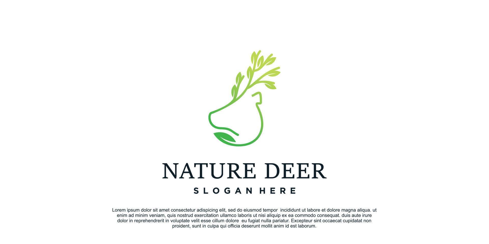 naturaleza ciervo logo diseño único concepto prima vector parte 2