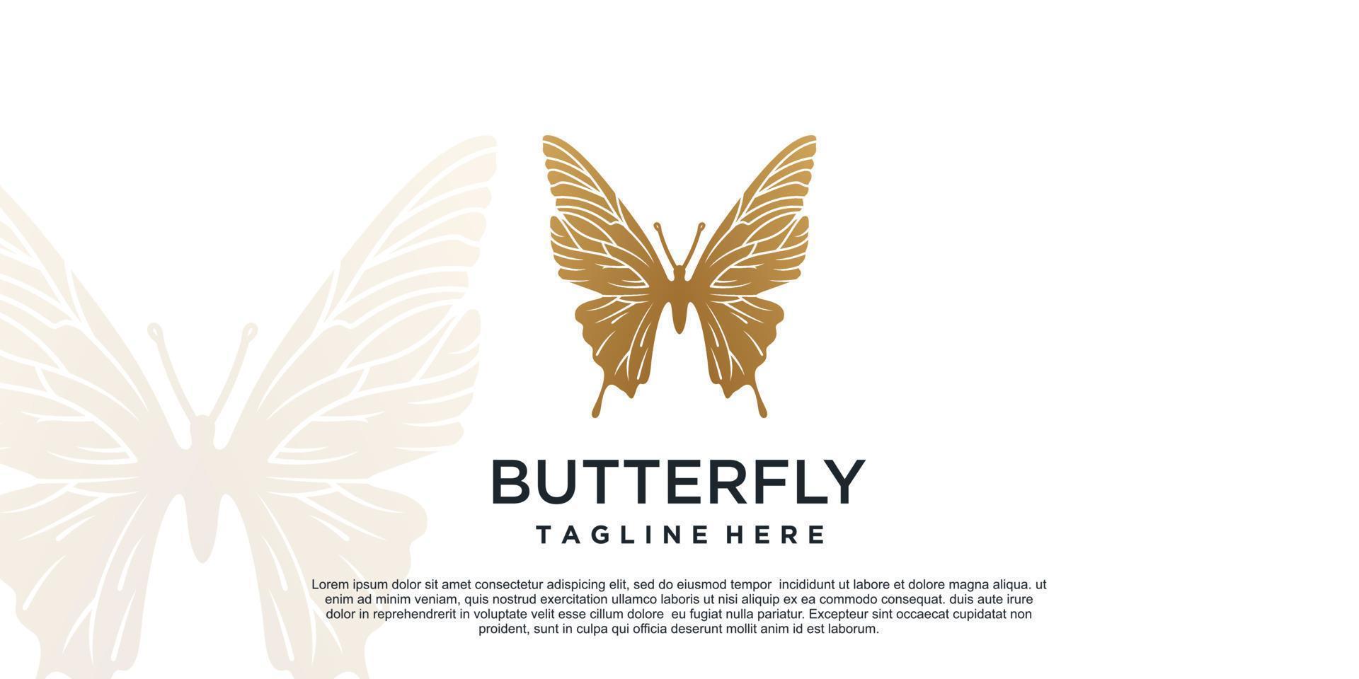 Butterfly logo design creative concept Premium Vector Part 2