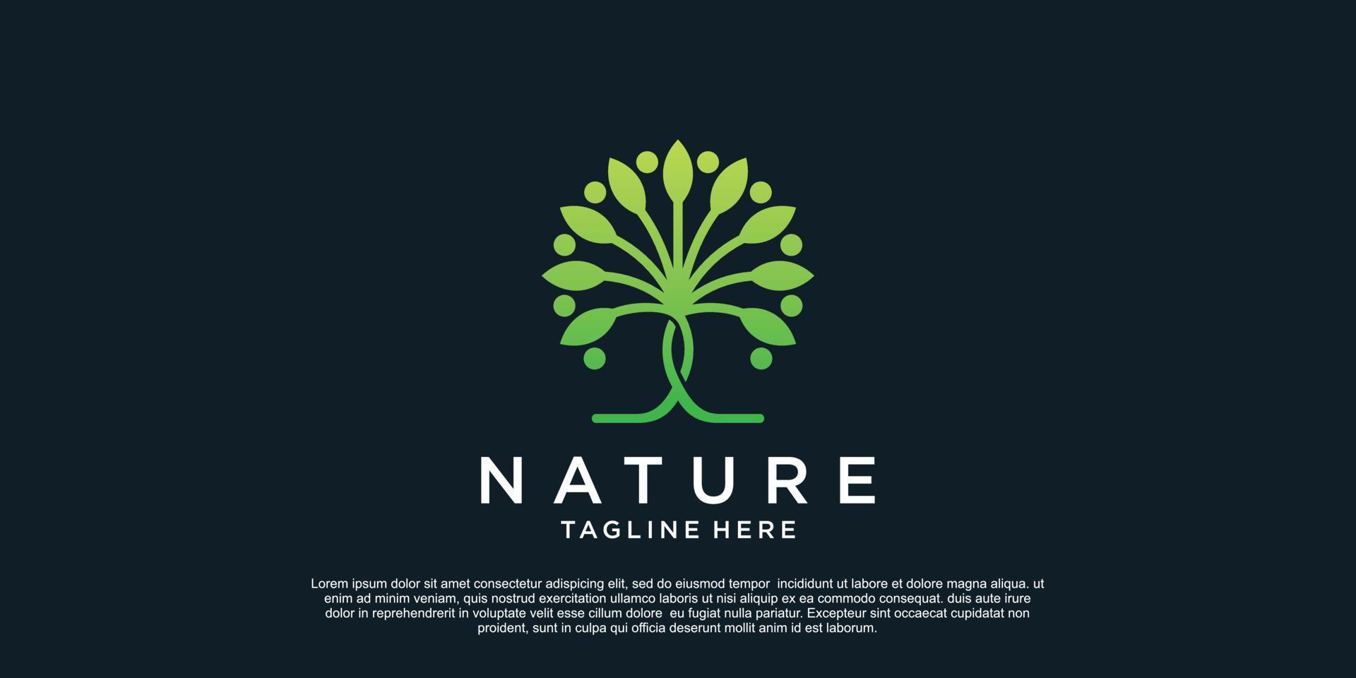 naturaleza logo diseño con único concepto prima vector parte 3