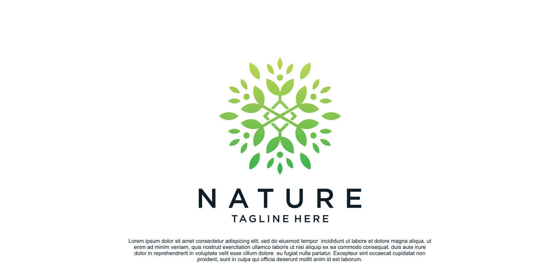 Nature logo design with unique concept Premium Vector Part 2