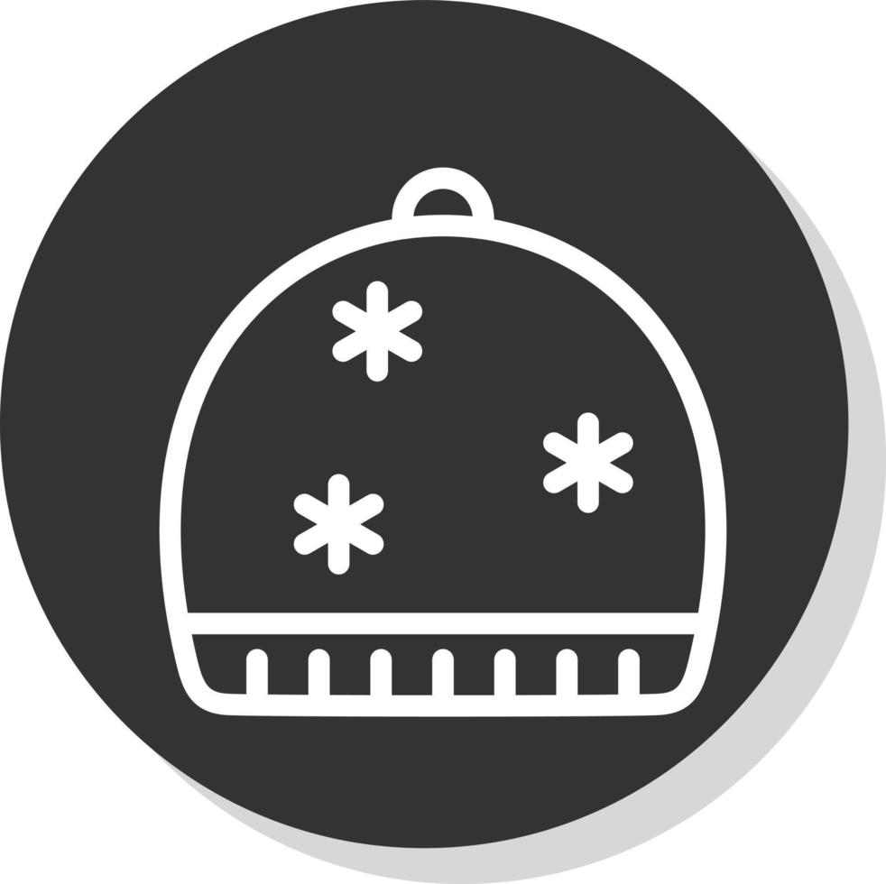 diseño de icono de vector de gorro de invierno