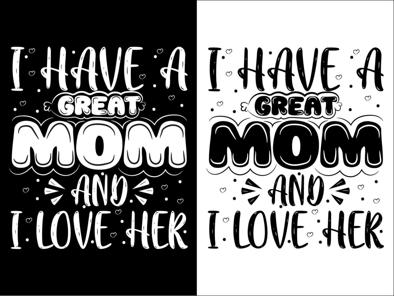 Mother Day Typography T-shirt Design vector