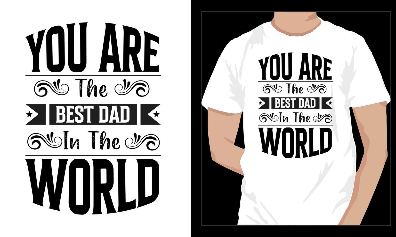 Vector father's day typography t-shirt design. Free Vector