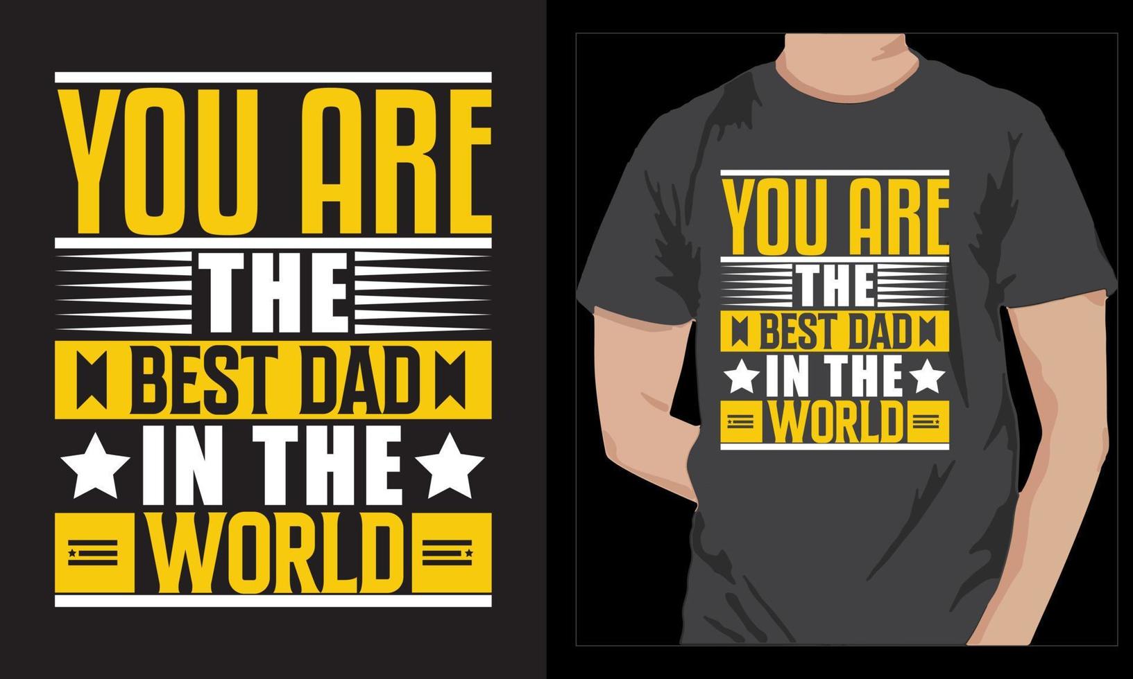 Vector father's day typography t-shirt design. Free Vector