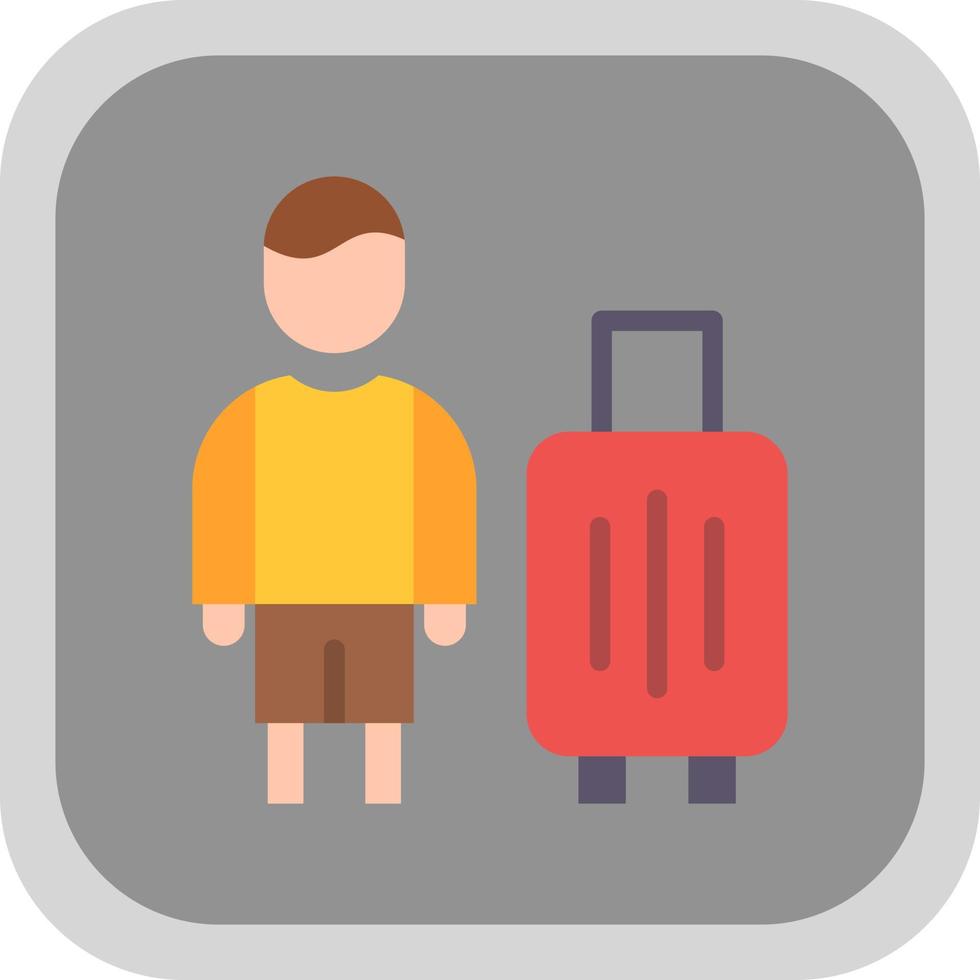 diseño de icono de vector de viaje en solitario