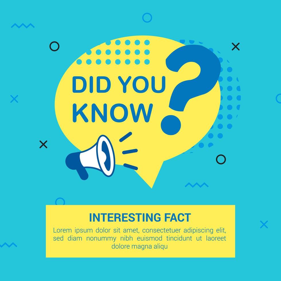 Did you know speech bubble with big question mark vector