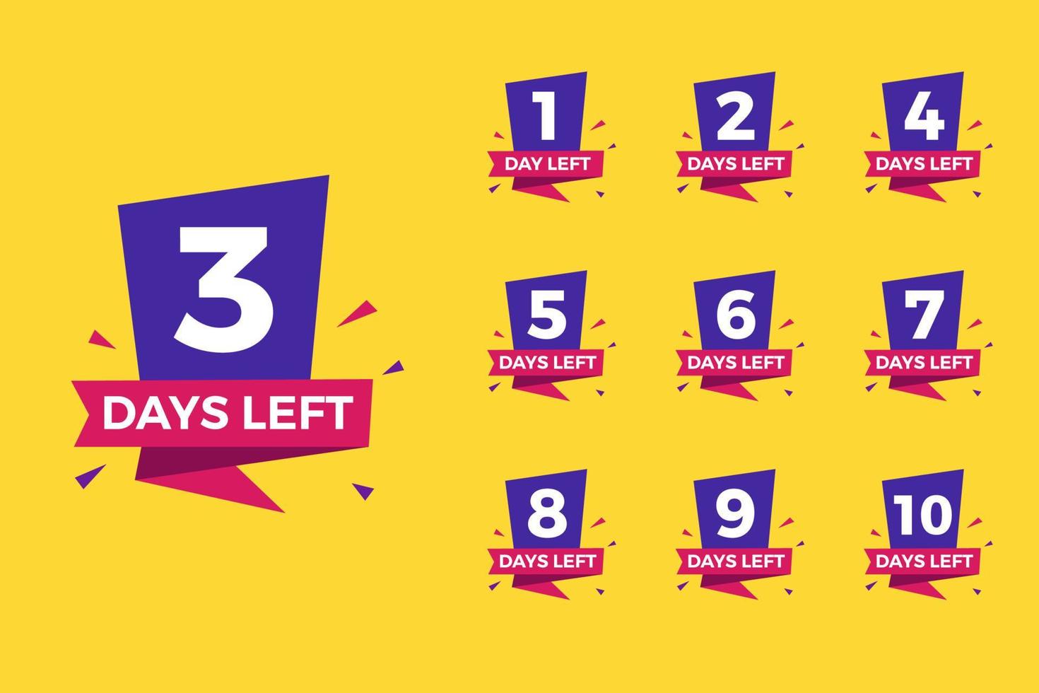 Number of days left for promotional banner vector