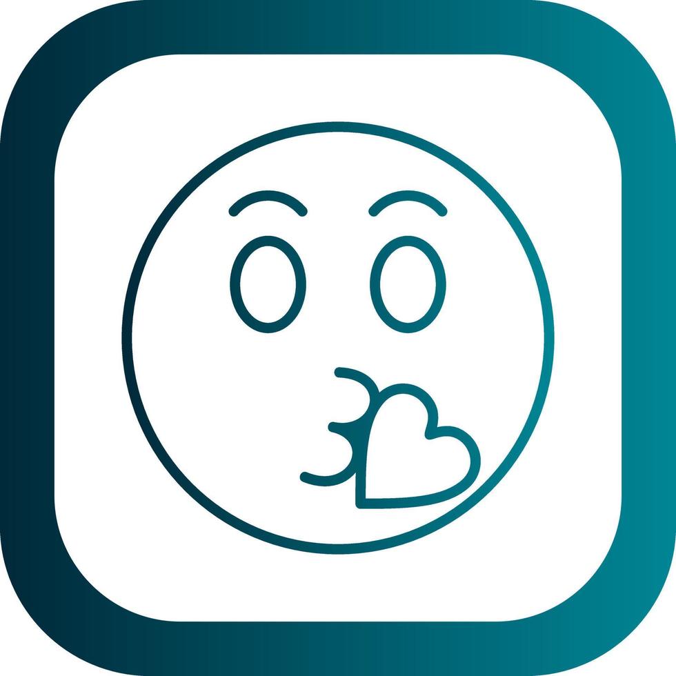 Kissing Face Vector Icon Design