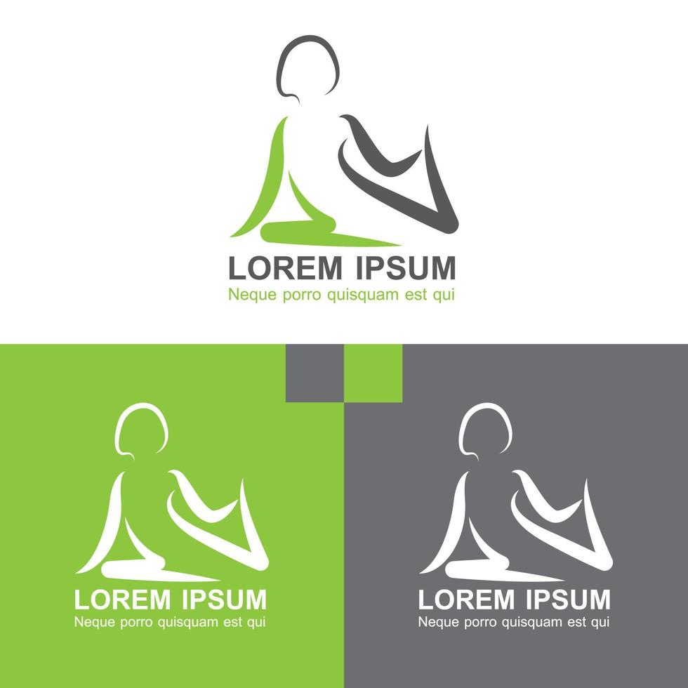 Free Vector Yoga Logo Human Massage Lotus logotype Template