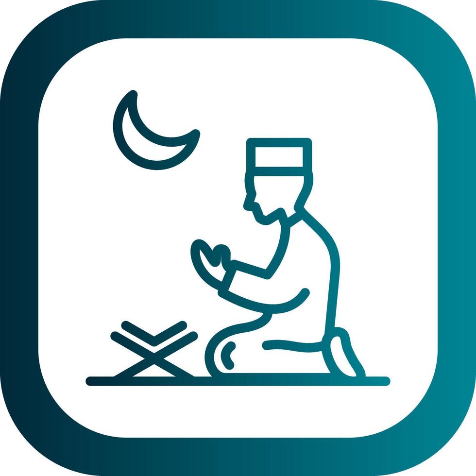 Muslim Praying Vector Icon Design