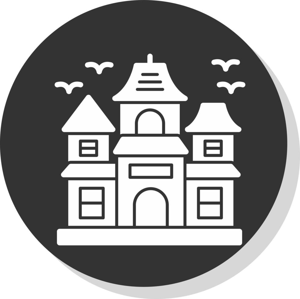 Haunted House Vector Icon Design