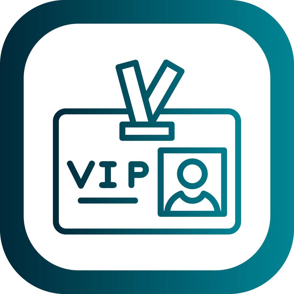 VIP Pass Vector Icon Design