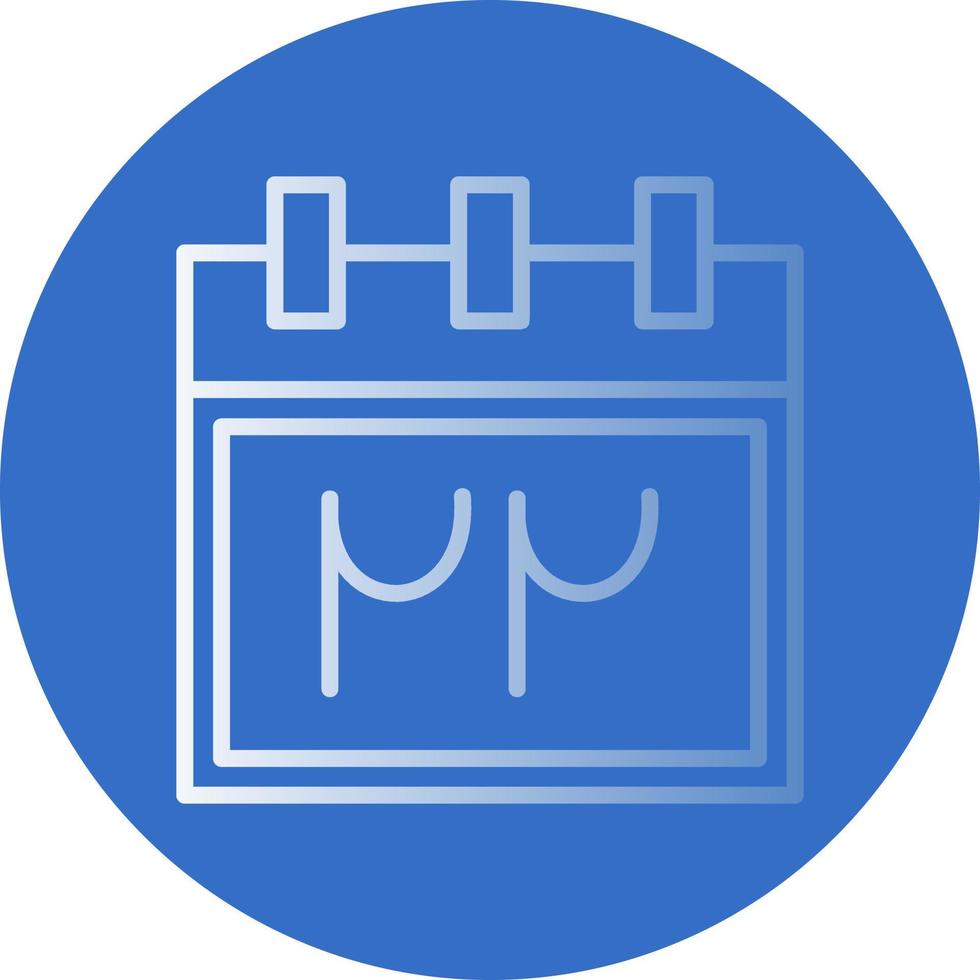 Persian Calendar Vector Icon Design