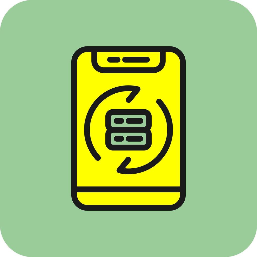 Data Synchronization Vector Icon Design