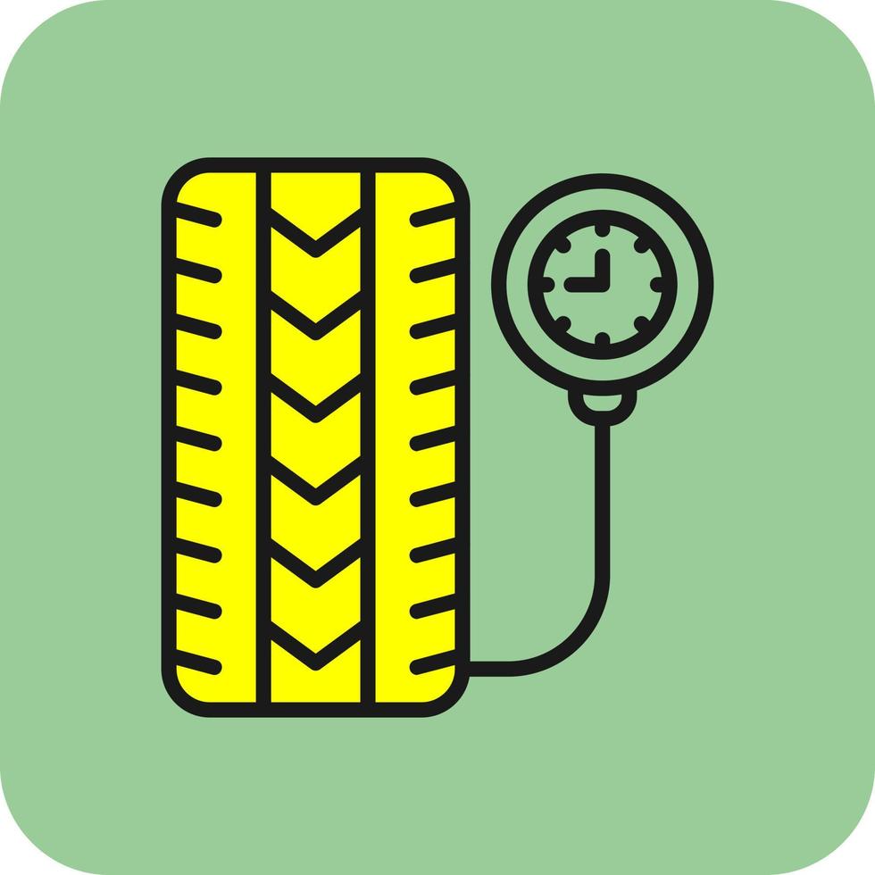 Tire Pressure Vector Icon Design