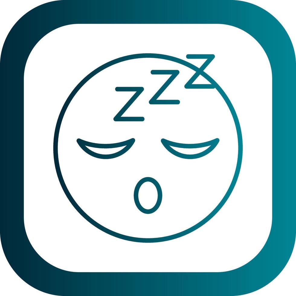 Sleepy Face Vector Icon Design