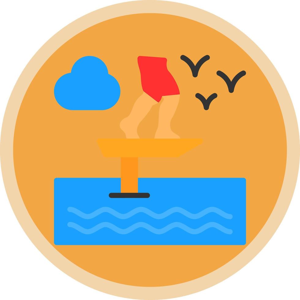 Sit Down Hydrofoiling Vector Icon Design