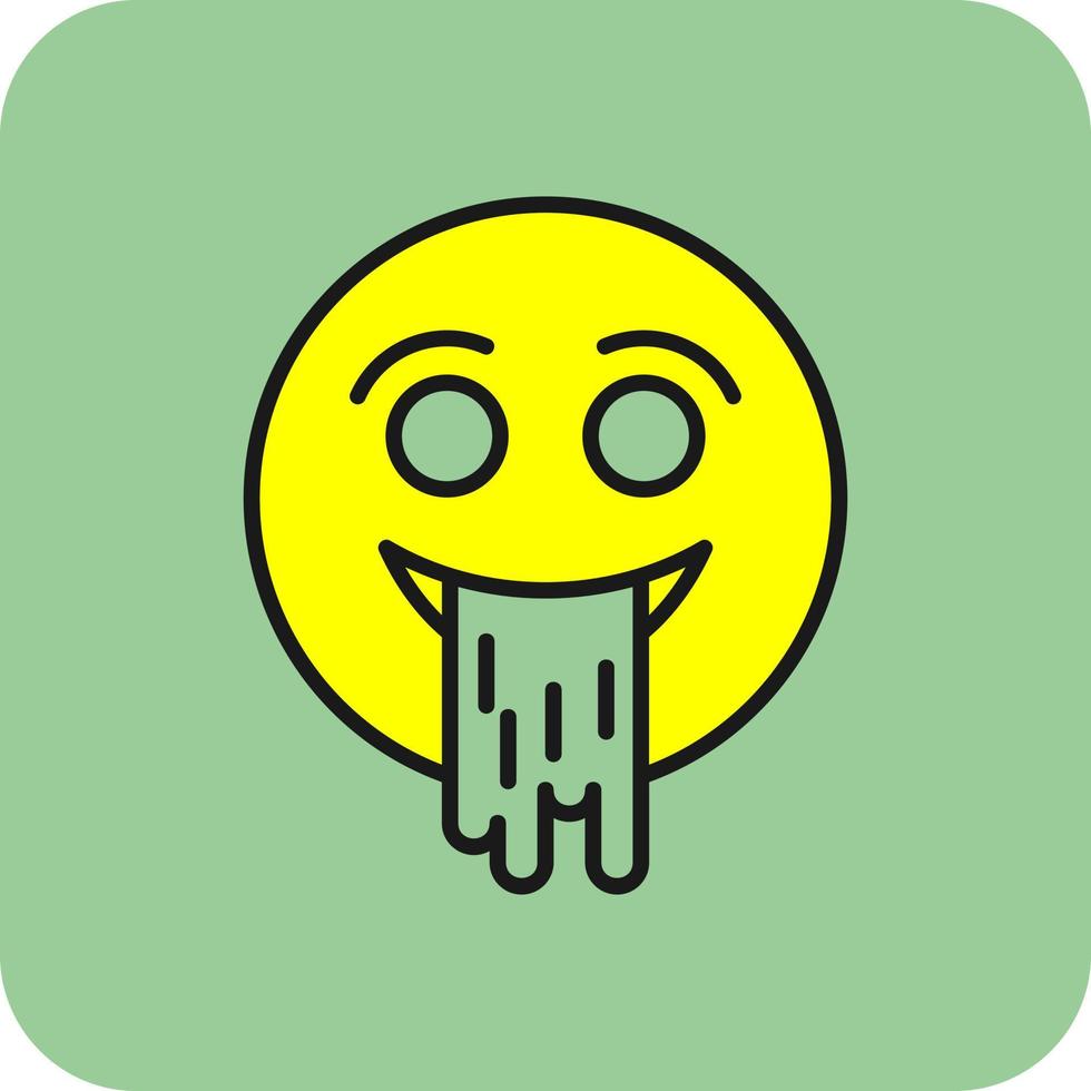 Face Vomiting Vector Icon Design