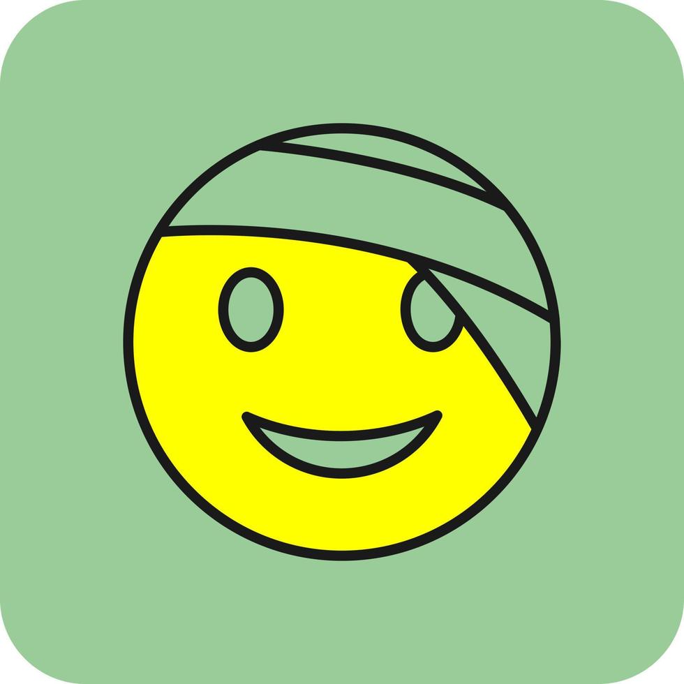 Face with Head-Bandage Vector Icon Design