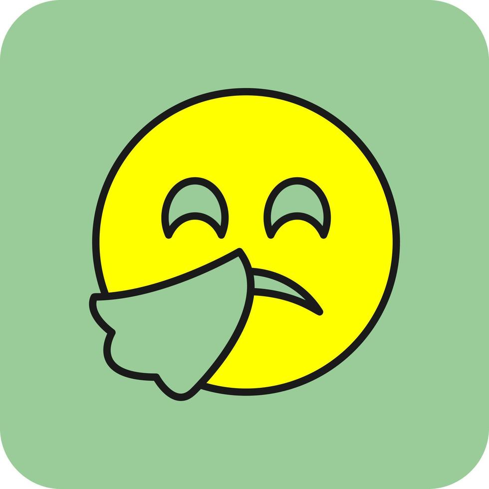 Sneezing Face Vector Icon Design